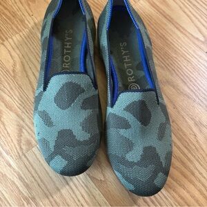 Rothy's Blue and Green Camouflage Flats